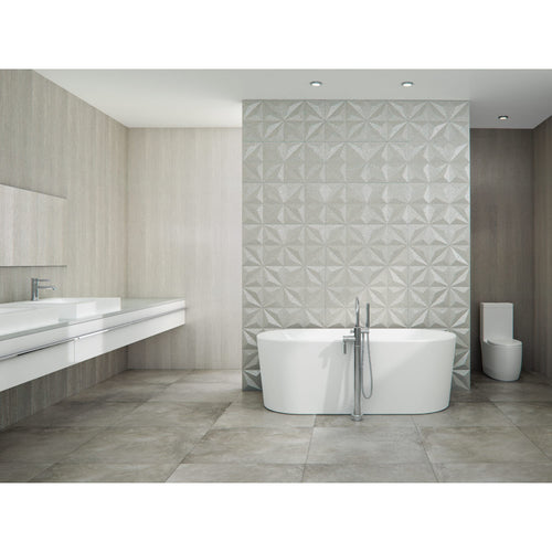 Neptune Nice F1 3266 AFR Acrylic Freestanding Center Drain Bathtub in White