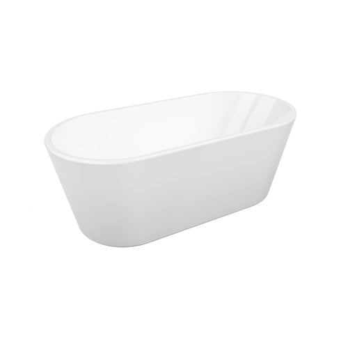 Neptune Nice F1 3266 AFR Acrylic Freestanding Center Drain Bathtub in White