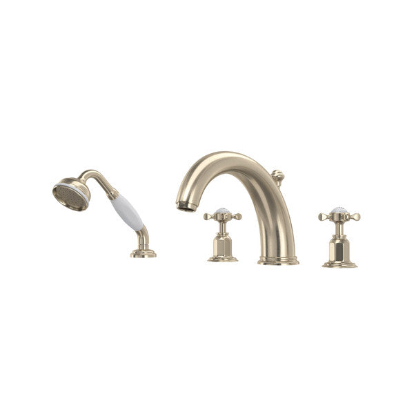 Perrin & Rowe Edwardian™ 4-Hole Deck Mount Tub Filler