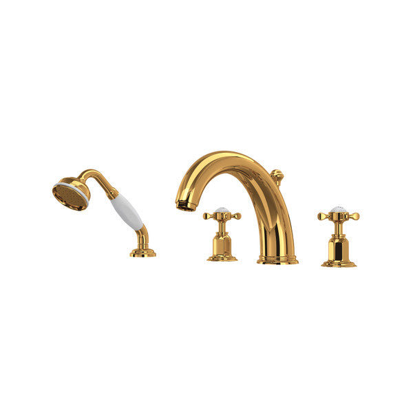 Perrin & Rowe Edwardian™ 4-Hole Deck Mount Tub Filler