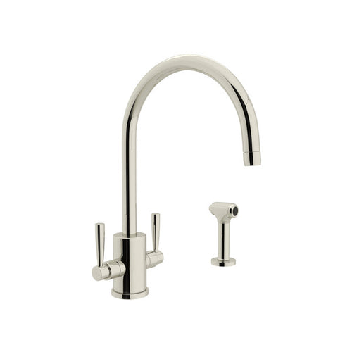 Perrin & Rowe Holborn™ Two Handle Kitchen Faucet With Side Spray