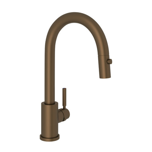 Holborn Pulldown Bar and Food Prep Faucet With Metal Lever Handle