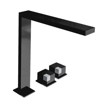 Carimali Ocube 3-hole High Basin Mixer Widespread Bathroom Faucet