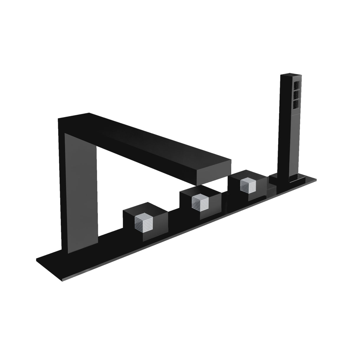 Carimali Ocube 5-hole Mixer Deck-Mount Tub Filler