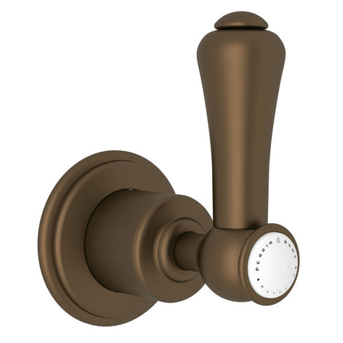 Perrin & Rowe Georgian Era Trim For Volume Control & Diverters - Polished Chrome With White Porcelain Lever Handle.3774LSP