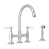 ROHL San Julio Bridge Kitchen Faucet With Side Spray
