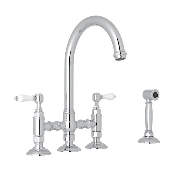 ROHL San Julio Bridge Kitchen Faucet With Side Spray