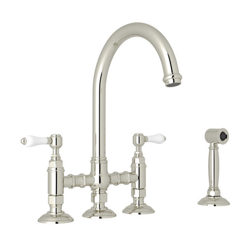 ROHL San Julio Bridge Kitchen Faucet With Side Spray