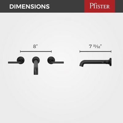 Tenet 2-Handle Wall Mount Bathroom Faucet 2-Handle Wall Mount Bathroom Faucet