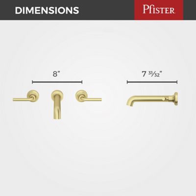 Tenet 2-Handle Wall Mount Bathroom Faucet 2-Handle Wall Mount Bathroom Faucet