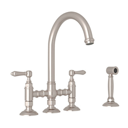 ROHL San Julio Bridge Kitchen Faucet With Side Spray