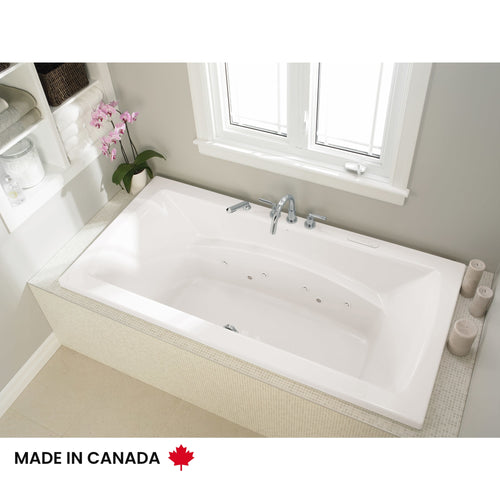 Neptune Believe 6636 Acrylic Drop-In Center Drain Bathtub in White