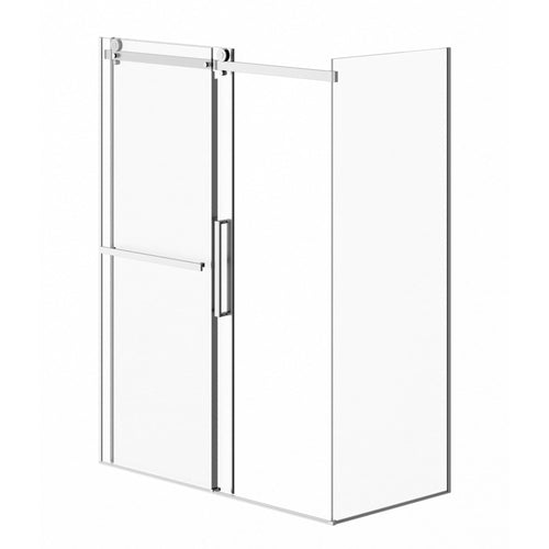 Neptune Exalt  48 x 36 x 78 in. 8 mm Sliding Shower Door for Corner Installation with Clear glass in Chrome