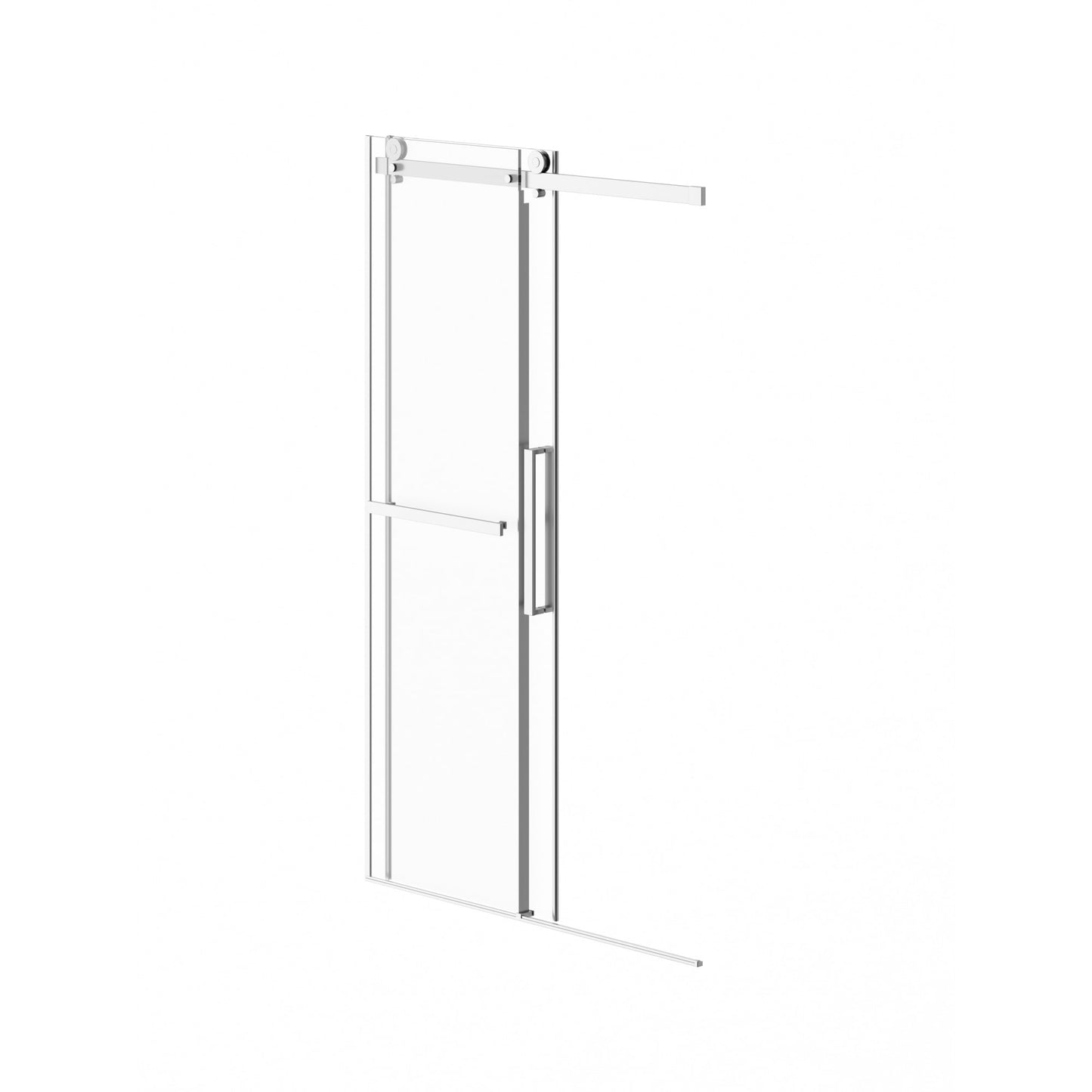 Neptune Exalt 48 x 78 in. 8 mm Sliding Shower Door for Alcove Installation with Clear glass in Chrome