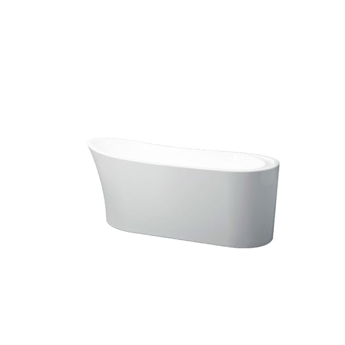 Neptune Paris F1 3266 AFR Acrylic Freestanding End Drain Bathtub in White