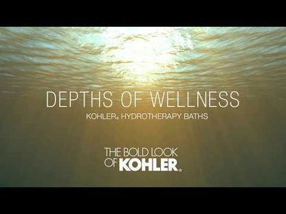 Kohler Sunstruck® 66"x36" Freestanding Heated Bubblemassage™ Air Bath With Bask® Heated Surface & Straight Shroud