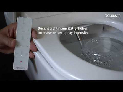 Duravit D-Neo 1.28/0.8 GPF Dual Flush Rimless Round Wall Mounted Toilet in White with HygieneGlaze