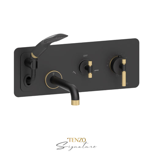Tenzo Tub FIller With Retractable Hose Wall-Mount Bathtub