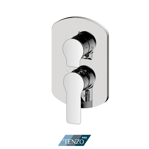 Tenzo Trim For 3 Functions Pressure-Balance Valve Galia Pressure-Balance 3-Way Shower Trim