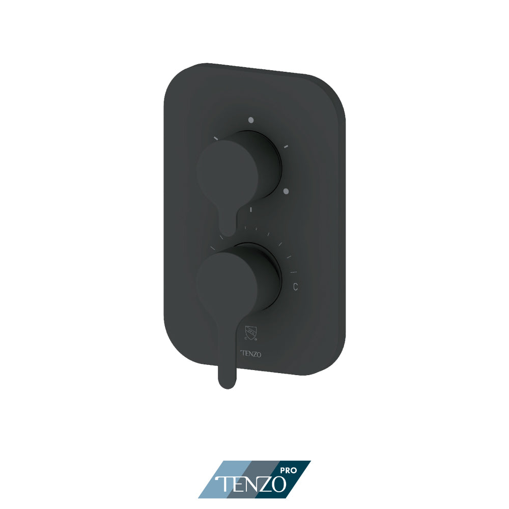 Tenzo Trim For 3 Functions Pressure-Balance Valve Mylo Pressure-Balance 3-Way Shower Trim