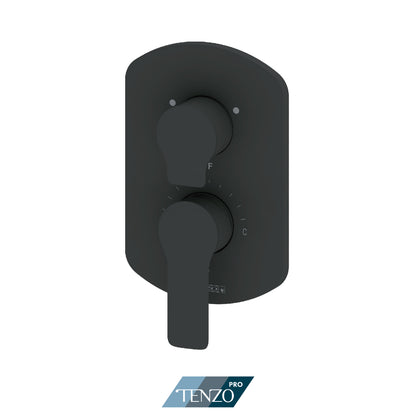 Tenzo Trim For 2 Functions Pressure-Balance Valve Galia Pressure-Balance 2-Way Shower Trim