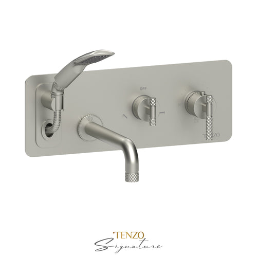 Tenzo Tub FIller With Retractable Hose Wall-Mount Bathtub