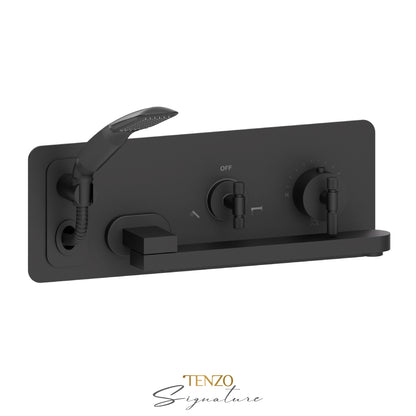 Tenzo Tub FIller With Retractable Hose And Swivel Spout Wall-Mount Bathtub