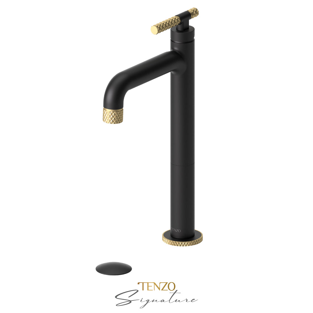 Tenzo Tall Lavatory With Drain Bathroom Sink