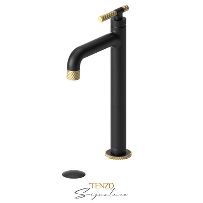 Tenzo Tall Lavatory With Drain Bathroom Sink