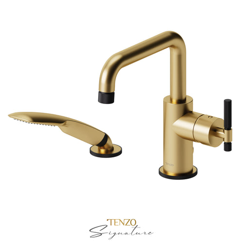 Tenzo 2 Pieces Tub FIller Deck-Mount Bathtub