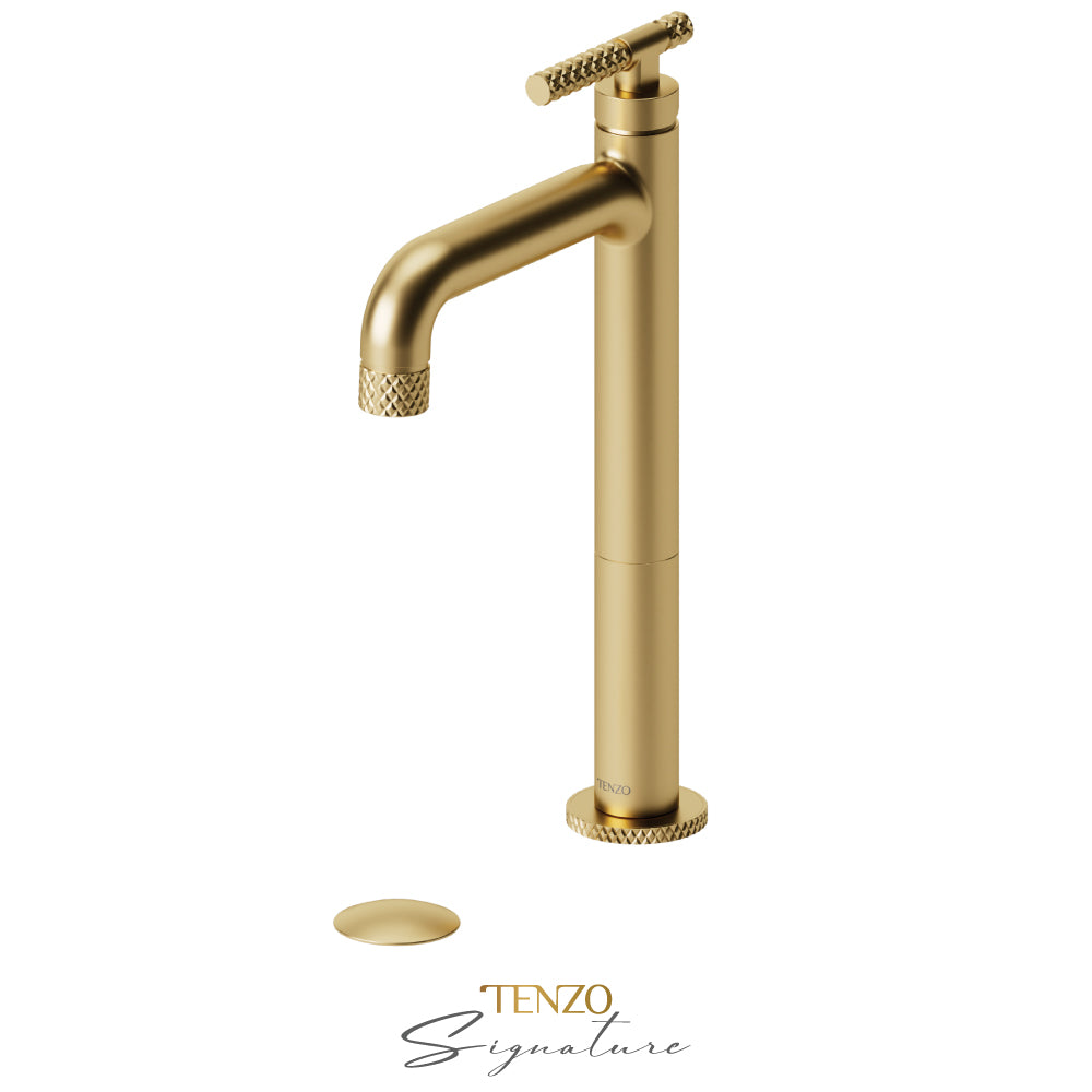 Tenzo Tall Lavatory With Drain Bathroom Sink