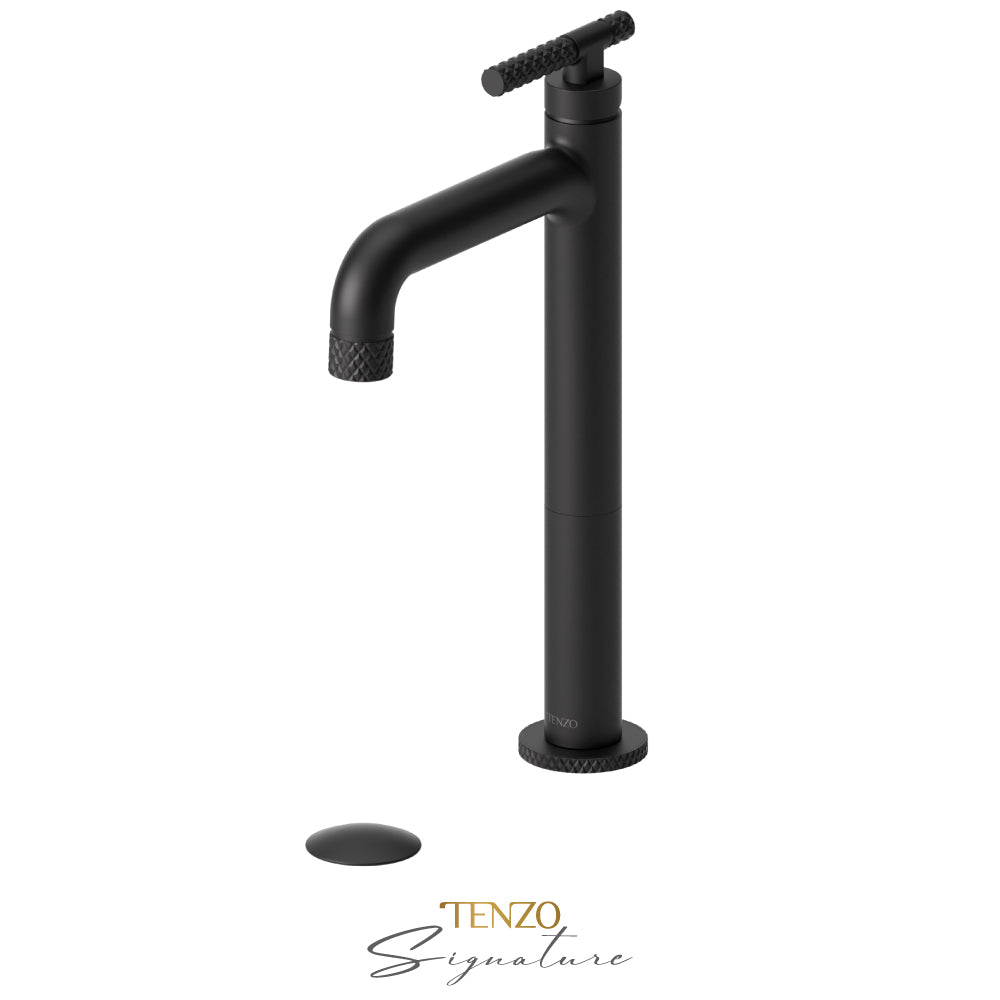 Tenzo Tall Lavatory With Drain Bathroom Sink
