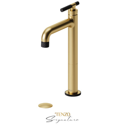 Tenzo Tall Lavatory With Drain Bathroom Sink