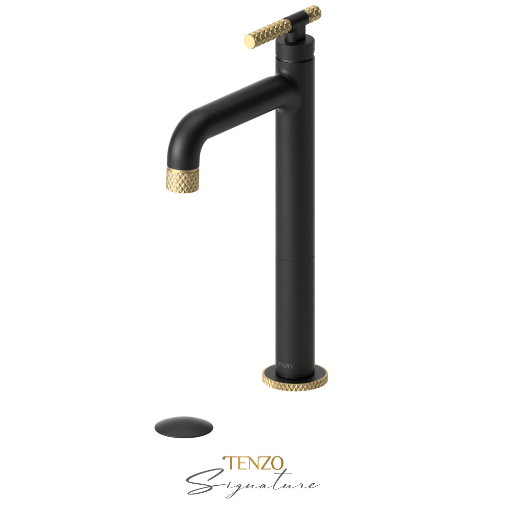 Tenzo Tall Lavatory With Drain Bathroom Sink