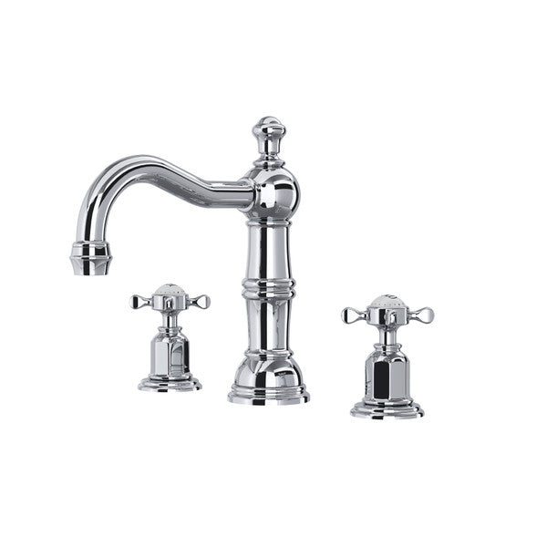 Perrin & Rowe Edwardian™ Widespread Lavatory Faucet with Cross Handle