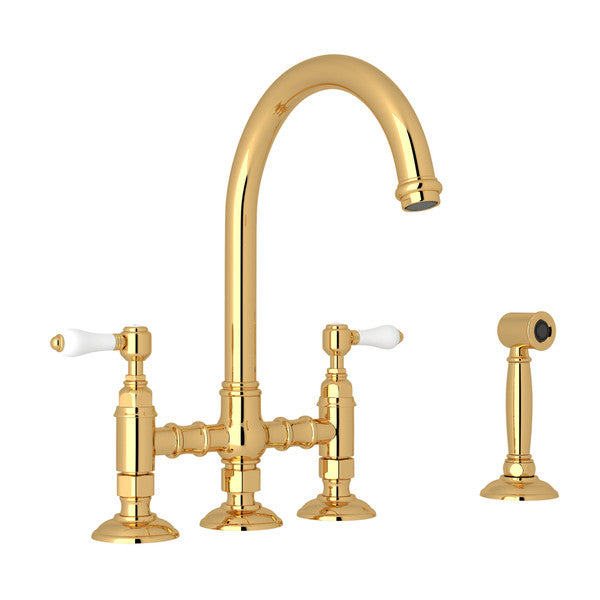 ROHL San Julio Bridge Kitchen Faucet With Side Spray
