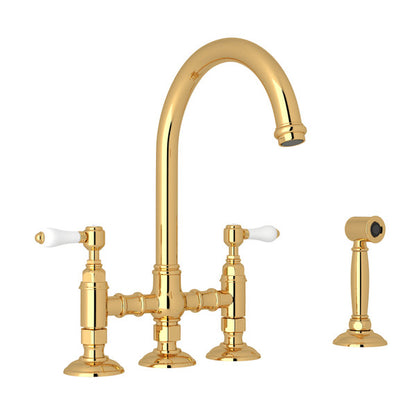 ROHL San Julio Bridge Kitchen Faucet With Side Spray