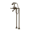 ROHL Exposed Floor Mount Tub Filler With Handshower & Floor Pillar Legs Or Supply Unions