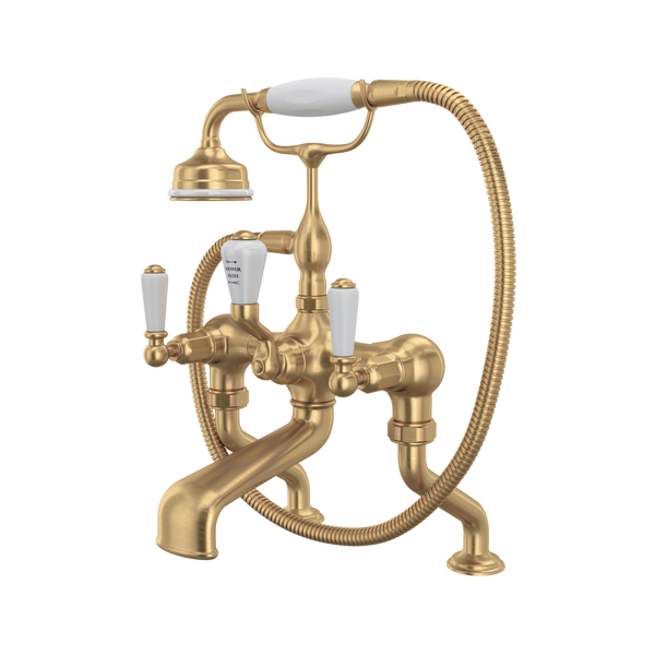 Perrin & Rowe Edwardian Exposed Deck Mount Tub Filler with Handshower