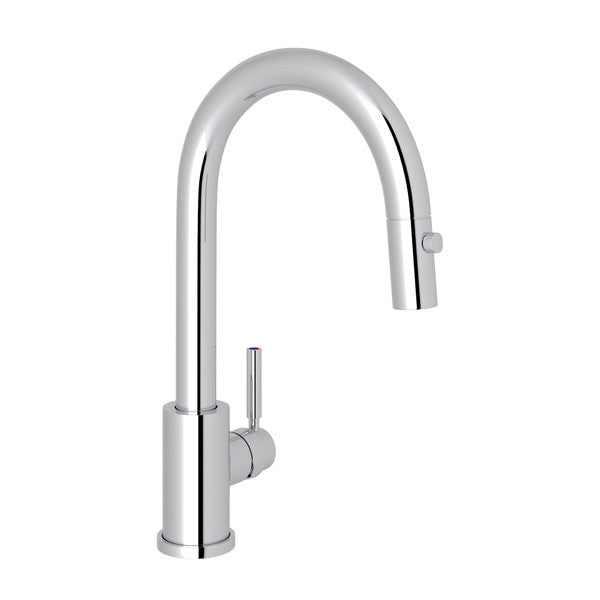 Holborn Pulldown Bar and Food Prep Faucet With Metal Lever Handle