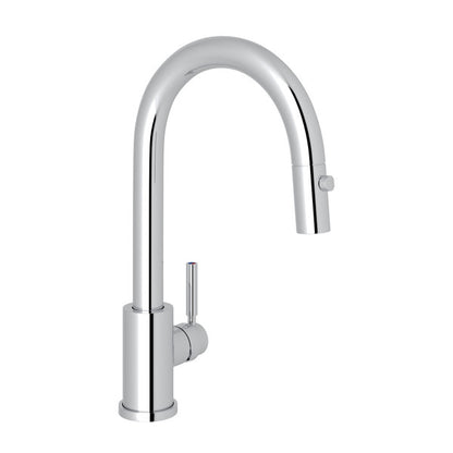 Holborn Pulldown Bar and Food Prep Faucet With Metal Lever Handle