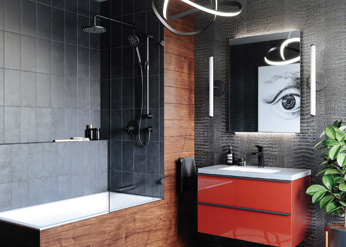 Riobel PX3BK – installed interior view, official Riobel 2026 catalogue