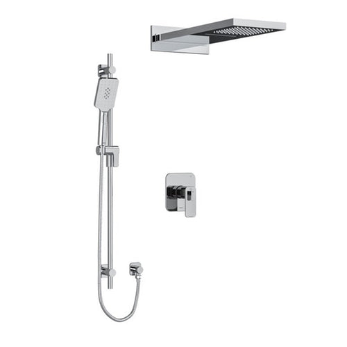 Riobel Equinox Shower Kit Type T/P Coaxial 3-Way With Cascade Shower Head - Kit2745eq - Golzar Home