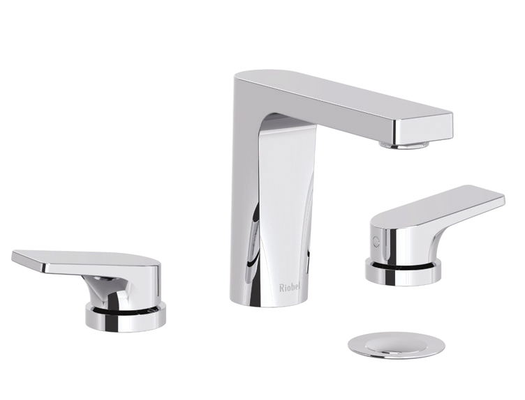 Riobel Ode OD08C widespread bathroom faucet in chrome – alternate view from House of Rohl brochure