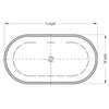 Roman Free-Standing Bathtub Matte White - Golzar Home