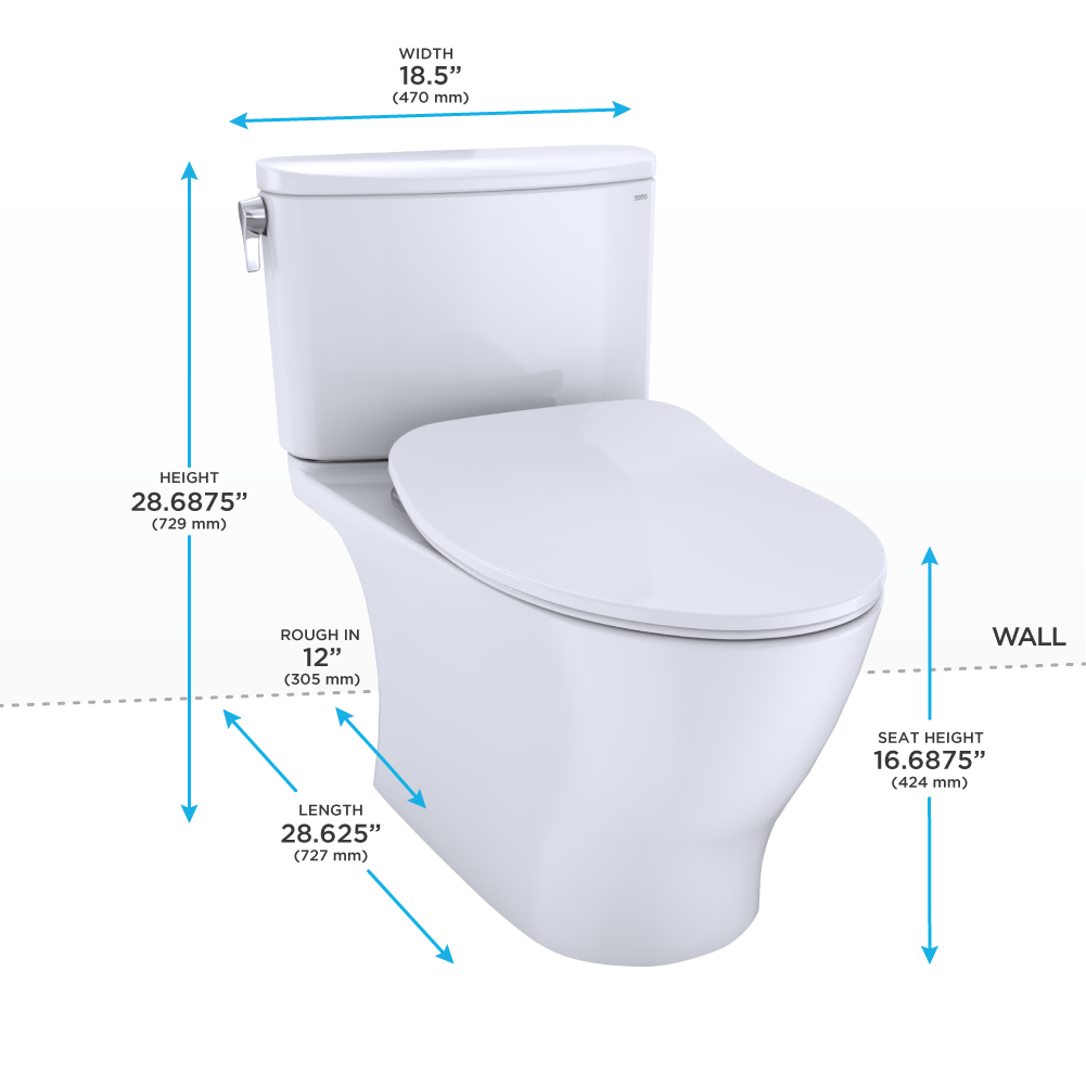 Nexus® Two-Piece Toilet, 1.28 GPF, Elongated Bowl - Slim Seat