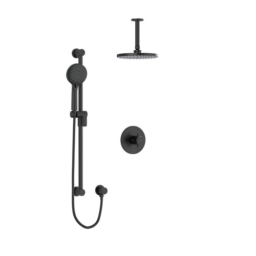 Riobel Edge Shower Kit 323 Trim (TKIT323EDTM+) Cross Handle