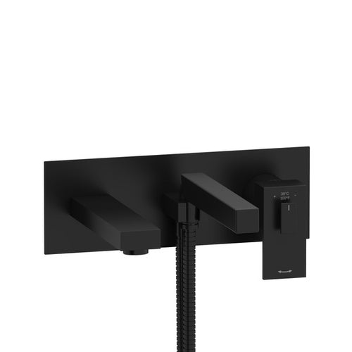 Riobel Kubik™ Wall Mount Thermostatic/Pressure Balance Tub Filler Trim