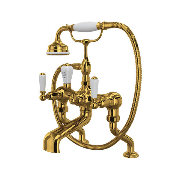 Perrin & Rowe Edwardian Exposed Deck Mount Tub Filler with Handshower