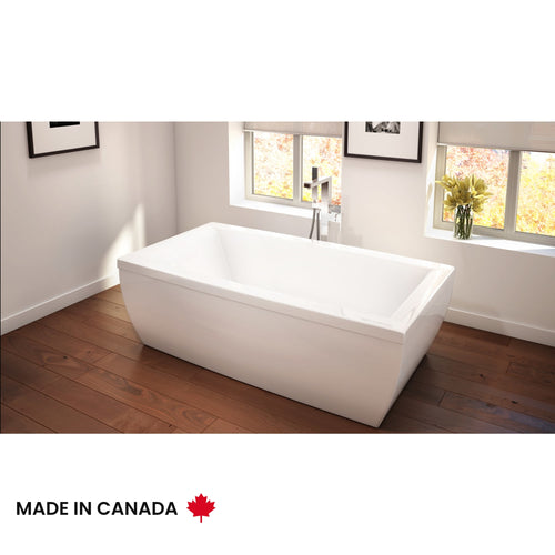 Neptune Saphyr 7238 Acrylic Freestanding Center Drain Bathtub in White